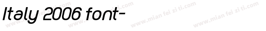 Italy 2006 font字体转换